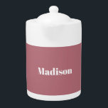 Tetera Elegante nombre blanco Rosa Minimalista dorado<br><div class="desc">Esta plantilla se puede personalizar para satisfacer todas las ocupaciones profesionales.</div>