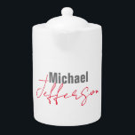 Tetera Elegante y profesional nombre moderno minimalista<br><div class="desc">Un diseño perfecto que funcionará en los negocios o en la vida privada. Un aspecto sencillo,  minimalista y perfecto. Solo por ti.</div>