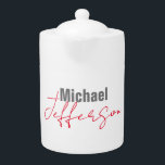 Tetera Elegante y profesional nombre moderno minimalista<br><div class="desc">Un diseño perfecto que funcionará en los negocios o en la vida privada. Un aspecto sencillo,  minimalista y perfecto. Solo por ti.</div>