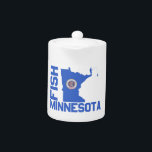 Tetera Esquema de estado de Pescado Minnesota<br><div class="desc">¡Salgan y pesquen el estado más grande de la unión!</div>