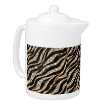 Estampado Animal de Cristal de Cebra de Lujo