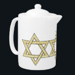 Tetera Estrella Matzoh de David<br><div class="desc">La estrella del matzoh de la Pascua de David para las festividades judías es adorable por el pesach seder y una divertida tarjeta de saludo judío, decoración de casa, ropa de bebé o camiseta para la familia.</div>