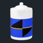 Tetera Flag of Folsom, California<br><div class="desc">Teapot with a design with the flag of Folsom,  California. A blue,  black,  and yellow flag</div>