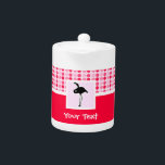 Tetera Flamenco rosado lindo<br><div class="desc">Usted amará este diseño rosado del pájaro del lunar de los flamencos rosados lindos del flamenco. ¡Grande para los regalos! ¡Disponible en las camisetas, las cajas elegantes del teléfono, los mousepads, los llaveros, los posters, las tarjetas, las cubiertas electrónicas, el ordenador portátil del ordenador/las mangas, los casquillos, las tazas, y...</div>