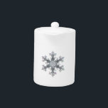 Tetera Flauta de nieve<br><div class="desc">fotografía de un verdadero copo de nieve</div>