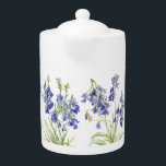 Tetera Flor Silvestre Campanitas Azules<br><div class="desc">Ilustracion de flores silvestres campanitas en tonos azules,  que nos traen nostalgia del campo en primavera en esos desayunos en familia o con amigos</div>