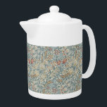 Tetera Flores de época William Morris Golden Lily<br><div class="desc">Este diseño incorpora una hermosa impresión de papel pintado de "Golden Lily", un diseño de John Henry Dearle (1859-1932) y producido por Morris & Company, un fabricante y minorista de muebles y artes decorativas, fundado por el artista y diseñador William Morris (1834-1896). Dearle fue un diseñador textil británico y de...</div>