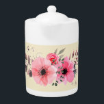 Tetera Flores rosas increíbles con tu nombre<br><div class="desc">Flores rosa dulce con tu nombre</div>