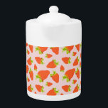 Tetera Fresa Leche<br><div class="desc">La fresa es un patrón fresco de fresa boho para el verano.</div>