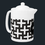 Tetera Geométrica en blanco y negro<br><div class="desc">Negro y blanco,  siempre de estilo,  se exhiben aquí con un diseño moderno y elegante. Mostrado aquí en blanco y negro para esa apariencia de Moda total</div>