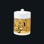 Tetera Gustav Klimt Nouveau, árbol de la vida<br><div class="desc">El Árbol de la Vida (1909) es un hermoso cuadro del pintor secesionista de Viena Gustav Klimt. Conocido por pintar con oro puro,  su arte es vibrante y divertido. Las ramas del Árbol de la Vida se arrodillan hacia el cielo.</div>