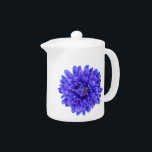 Tetera La Bluette Teapot<br><div class="desc">Simple tetera de flores azules. Muy moderno. Este diseño también está disponible en placas y tazas.</div>