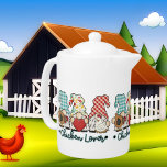 Tetera lindos amantes del pollo gnome Country<br><div class="desc">lindo País gnome los amantes de la carne de pollo</div>