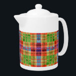 Tetera MAC RAE TARTAN Porcelana Teapot<br><div class="desc">El diseño de esta tetera de porcelana MAC RAE TARTAN es una pintura acuática original, inspirada en el Mac Rae Clan Tartán. * Los productos correspondientes están disponibles en la categoría TARTAN PLAIDS de mi tienda. ** Si quieres transferir este diseño a otro tipo de producto, forma o tamaño, por...</div>