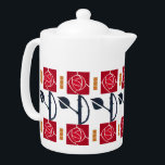 Tetera MacIntosh Rosa<br><div class="desc">La decoración de una merienda de té vintage presenta unas bonitas rosas rojas de Renee MacIntosh. Perfecto para tu bungalow.</div>