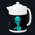 Tetera ¡Mala Alien, eres la siguiente!<br><div class="desc">Alien gris ,  Alien malo ,  Eres el próximo ! en negro y verde ,  Dibujo a lápiz de arte fantastico por Krisi ArtKSZP >>> Más productos en la categoría de tienda >> Alien >>> Alien malo en negro y verde</div>