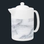 Tetera Mármol blanco Carrara Calacatta Textura<br><div class="desc">La textura de alta calidad y elegante de mármol blanco carrara de calacatta.</div>