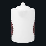 Tetera Máscara ritual del rey guerrero tribal<br><div class="desc">Máscara ritual del rey guerrero tribal rodeada de plumas adornan vestimenta ornamental ritual de la corona . Las tradiciones y la cultura indígenas de América del Sur/África/Oceanía. Ilustracion vectorial original copyright BluedarkArt TheChameleonArt.</div>