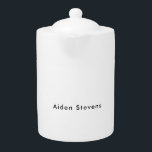 Tetera Minimalista sencillo y elegante en blanco y negro<br><div class="desc">Este diseño sencillo,  minimalista y sencillo es para usted. ¿Por qué usar uno ordinario? ¿Qué tal este diseño que te llamará la atención?</div>
