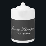 Tetera Moderna y elegante llanura simple gris profesional<br><div class="desc">Elija entre diferentes tipos y tamaños. Herramientas de edición fáciles. Plantilla Clásica Profesional Simple Para Todas Las Necesidades.</div>