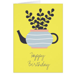 Tetera moderna y sencilla con tonos pastel