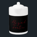 Tetera Moderno negro rojo minimalista profesional<br><div class="desc">Diseños modernos y sencillos Minimalistas. Todos son simples,  atractivos,  únicos.</div>