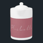 Tetera Moderno y moderno Rosa de oro a mano Minimalista<br><div class="desc">Moderno Diseño Profesional Sencillo.</div>