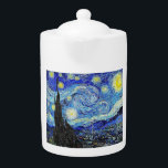 Tetera Noche estrellada vintage de Sky Night<br><div class="desc">Tetera nocturna estelar vintage de Sky Night Starry Night</div>