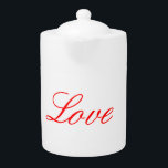 Tetera Nombre de escritura a mano del Boda de amor rojo b<br><div class="desc">Diseños modernos y sencillos Minimalistas. Todas son sencillas,  modernas y atractivas.</div>