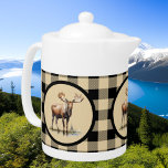 Tetera Nombre para agregar el alce del país<br><div class="desc">Cute Country moose add name teapot</div>