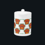 Tetera Pasta de Cachorro<br><div class="desc">Patrón de garra de cachorro. Imagen colorida. diseño de estilo personalizado.</div>