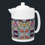 Tetera Patrón de bordado floral con bonitas flores<br><div class="desc">Patrón de bordado floral con bonitas flores</div>