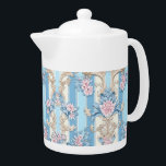 Tetera Patrón pastel barroco<br><div class="desc">Tetera barroca en tonos pastel.</div>