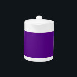Tetera Personalizable de fondo de color de acento púrpura<br><div class="desc">Este producto personalizado está disponible en una decoración de color de acento violeta sólido para usted o como regalo para que se sienta bien en todas las ocasiones. Haga clic en el botón "Personalizar it!" o enlace que encuentre en esta página de producto para revelar un conjunto de herramientas de...</div>