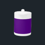 Tetera Personalizable de fondo de color de acento púrpura<br><div class="desc">Este producto personalizado está disponible en una decoración de color de acento violeta sólido para usted o como regalo para que se sienta bien en todas las ocasiones. Haga clic en el botón "Personalizar it!" o enlace que encuentre en esta página de producto para revelar un conjunto de herramientas de...</div>