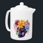 TETERA PETALES DE ESQUÍ<br><div class="desc">Los Pétalos de Calavera es una sorprendente fusión de rebelión vibrante y delicada gracia. Esta obra de arte original presenta un cráneo metálico de alto brillo coronado con flores de estilo vintage — lirios audaces, peonías exuberantes y flores blandas traen contraste y belleza al diseño arriesgado. Ideal para los amantes...</div>
