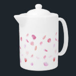 Tetera Pétalos Rosas rosados románticos<br><div class="desc">Pétalos Rosas rosados románticos</div>