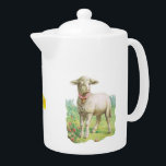 Tetera Pote del té del cordero Galés<br><div class="desc">Hay apenas un lugar en este país hermoso donde usted no está dentro vista de una multitud de ovejas. El cordero ofrecido en este pote del té despertará muchas memorias agradables de País de Gales. Cuando están presentados juntas en su tabla de la porción con la taza a juego, hacen...</div>