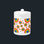 Tetera Puntos de la polca arcoiris<br><div class="desc">El polka arcoiris sigue un patrón.</div>