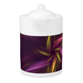 Tetera Purple Shades Resumen Fantasía Flor