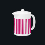 Tetera Rayas de caramelo de cesio y blanco<br><div class="desc">Rayas de caramelo de cesio y blanco</div>