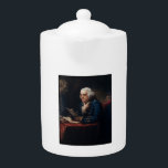 Tetera Retrato de miembro, padre fundador de Benjamin Fra<br><div class="desc">Benjamin Franklin: Un hombre de muchos talentos - Benjamin Franklin, un padre fundador de los Estados Unidos, era un hombre de extraordinario intelecto y diversos talentos. Nacido en Boston, Massachusetts, en 1706, se estableció rápidamente como un polimatemático, destacando en campos tan variados como la ciencia, la política y la filosofía....</div>