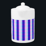 Tetera retro eléctrico rayado azul y púrpura<br><div class="desc">rayado azul y púrpura</div>