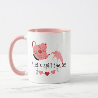 Tetera Rosa Divertida Taza de Café Chica de los Ch