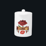 Tetera ROSAS de la RAB Rockabilly, amor y labios<br><div class="desc">Está viendo la colección Lee Hiller Designs of Home and Office Decor, Apparel, Gifts and Collectibles. Los diseños incluyen la fotografía Lee Hiller y la colección de arte digital de medios mixtos. Puedes ver su fotografía de la naturaleza en http://HikeOurPlanet.com/ y seguir su blog de senderismo dentro del Parque Nacional...</div>