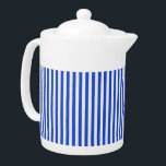 Tetera Royal Blue Combination Stripes by Shirley Taylor<br><div class="desc">Royal blue combination stripes teapot. Click on the customize button to add your text. Image can be rotated or re-sized. Images Copyright © Shirley Taylor. All Rights Reserved.</div>