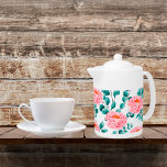 Tetera Rubor Peony Y Eucalyptus<br><div class="desc">El Rubor Peony And Eucalyptus Pattern es un hermoso diseño floral inspirado en la belleza de la naturaleza. La combinación perfecta de peonía y hojas de eucalipto crea un ambiente elegante y sofisticado.</div>