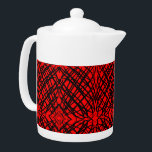 Tetera Scribe simple | Tejido Espejo | Rojo |<br><div class="desc">Cuando estábamos jugando y ocurrió este patrón negro,  luego probamos el azulejo reflejado y esto sucedió,  nunca pensamos que sería un diseño tan grandioso,  agregar color lo hace aún mejor. Puede agregar este interesante diseño a cualquier producto que desee,  cambiarlo a cualquier color que desee. Esperamos que lo disfrutes.</div>