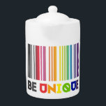Tetera Ser código de barras único Orgullo Lgbt<br><div class="desc">Todo el nuevo y moderno diseño de código de barras es único y está listo para las celebraciones de Mes Lgbt Orden Ya y difundir el amor.</div>