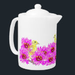 Tetera Tetera: Canarias amarillas en tonos rosados<br><div class="desc">Dibujo: Canarios amarillos en tonos rosados</div>